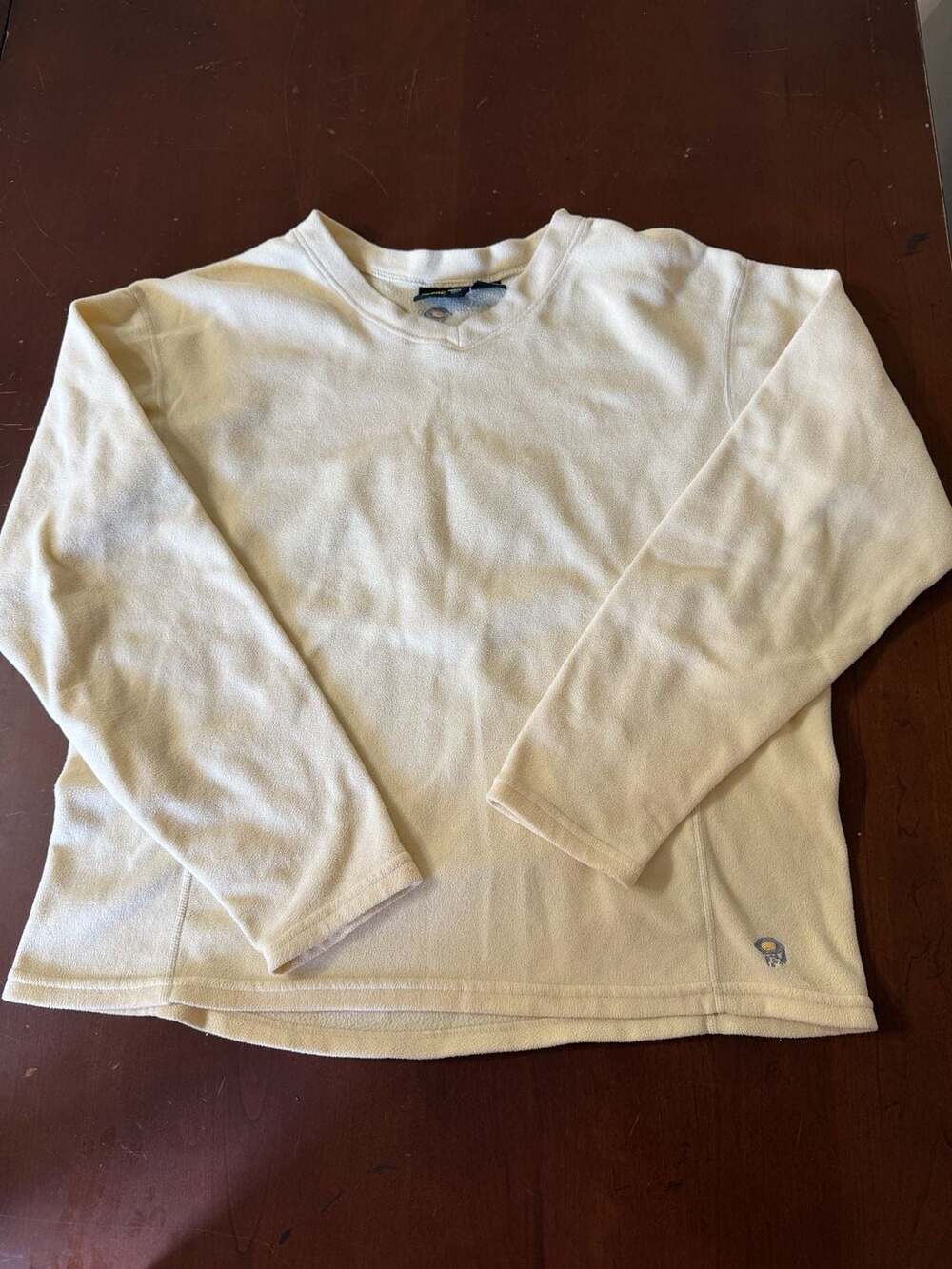 Mountain Hardwear Fleece Pullover Size L Cream Long Sleeve Crew Neck